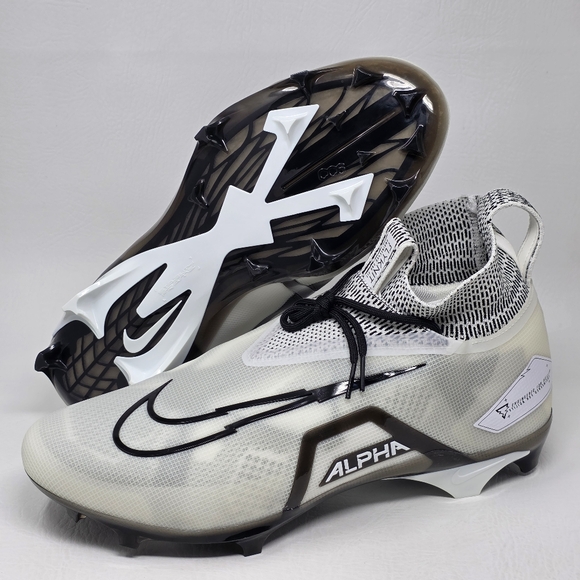 Nike Alpha Menace Elite 3 Ghost White Football Cleats Men Sz 15 W DH1350-100 New - Picture 1 of 10